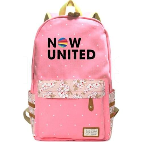 Now United-Better Album Women Backpacks for Student UN Team Harajuku Floral Notebook School Bags Teenage Girls Laptop Bookbag