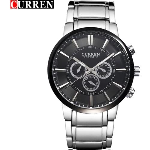 Top Luxury Brand CURREN Simple style Classic Quartz Wrist Watches Full Steel Waterproof Mens Watch Sports Male Clock