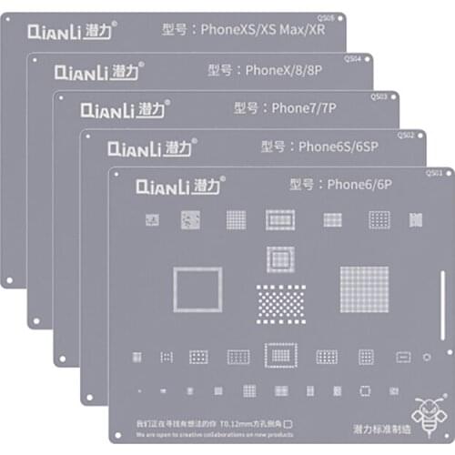 Qianli for iPhone 6 7 8 plus x xs max Pro Max A8/9/10/11/12/13 BGA Reballing Stencil CPU RAM Power Wifi IC Plant Tin Net