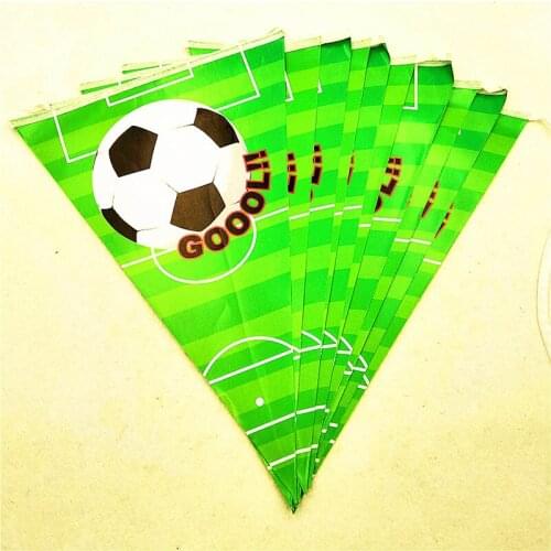 1 Set Happy Brithday Football Flags Party Supplies Bunting Banner Home Decoration Events Decoration For Kids Party Supplies