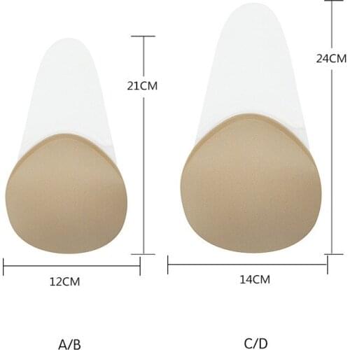 1 Pair Cool Sexy Self-Adhesive Bra Womens Strapless Transparent Invisible Ear Silicone Bra Breathable Anti-bump Chest Stickers