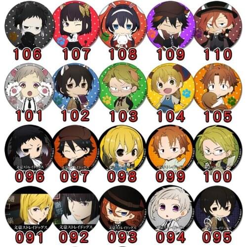 1pcs 58MM Anime Bungo Stray Dogs Badges Pins acrylic Backpack Button