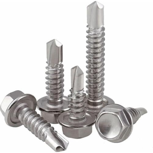 10/20/50/100pcs410 stainless steel outer hexagon self-drilling screw tapping self-drilling screw