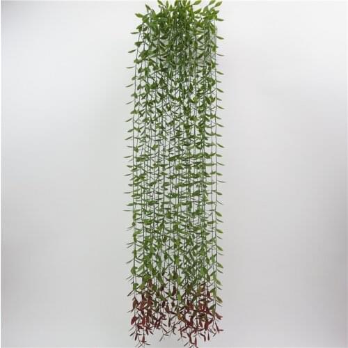 105CM Artificial Real Touch Pine Needle Wall Hanging Vine Simulation Leaves Home Wedding Party Green Plant Wall Decoration