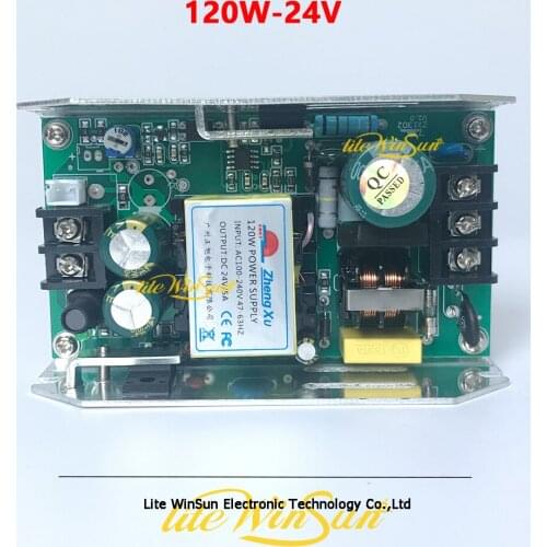 120W-24V 5A 108mm Length AC Switch Power Supply Board LED Par Light Power Supply Modular Kit