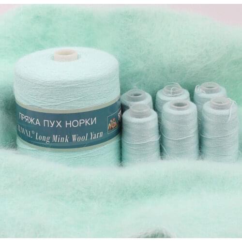 Drop Shipping 100+40g/set Long Plush Mink Cashmere Yarn Fine Quality Hand-Knitting Thread For Woman Cardigan Scarf пряжа