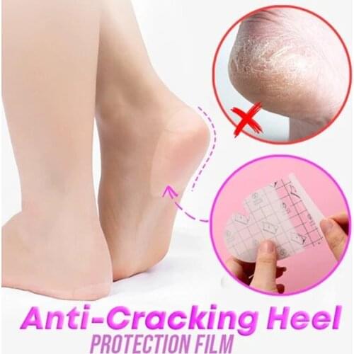 5PCS InvisiHeel Anti-cracking Protection Film Heel Protector Protective Sleeve Heel Spur Pads for Relief Plantar Fasciitis Heel