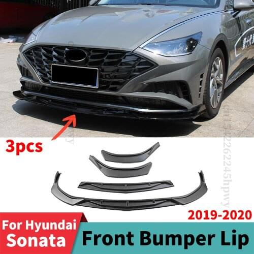 Front Bumper Lip Chin Tuning Accessories Splitter Trim Styling Facelift Body Kit Spoiler Guard For Hyundai Sonata 2019 2020