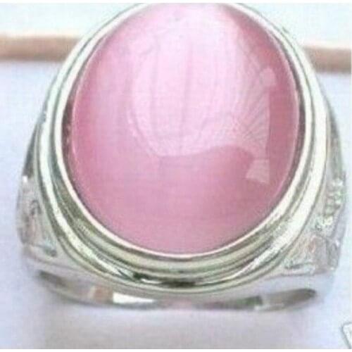 Free Shipping Beautiful Tibet Silver Pink Natural stone Ring Size 8# 9# 10# 11# 12# DT5TR -Bride jewelry good