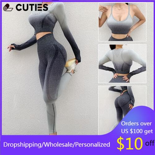 Seamless Mix Color 3 Pieces A Set Gym Clothing for Women Set Sports Suit Tracksuit Women Workout Leggings Tight for Fitness
