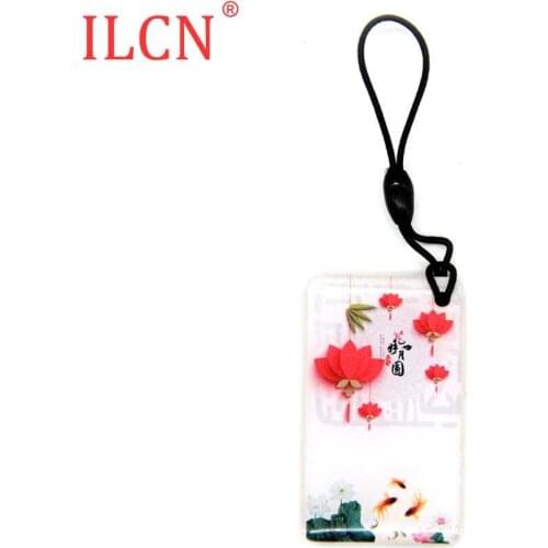 S50 1K 13.56Mhz UID Cartoon Trinket Keyfob Rewritable Changeable Keychain Badge Token Tag RFID IC Card Access Control Card 1pcs