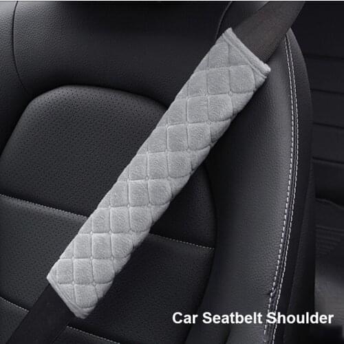 2pcs/set Car Safety Belt Soft Velvet seat belt covers For Mazda 3 6 Cx-5 Peugeot 206 307 308 207 KIA Rio Ceed Sportage