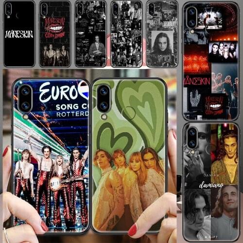 Maneskin Damiano David Phone case For Huawei Honor 6 7 8 9 10 10i 20 A C X Lite Pro Play black tpu cover 3D Etui soft hoesjes