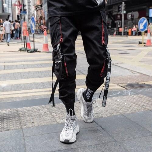 QNPQYX Black Leisure Hip-Hop Mens Pants Streetwear Cotton Jogging Pants Male Spring High Quality Sweatpants Mens Long Pants