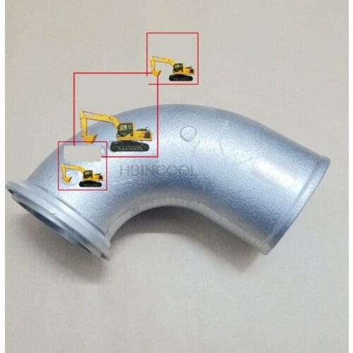For Komatsu excavator PC200-8 accessories turbocharger intake elbow turbocharger aluminum bay tube high quality accessories