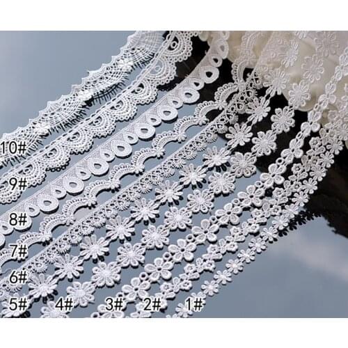 Hot sale 1.4cm-3.3cm flower double high soluble lace embroidery lace DIY manual material High-quality