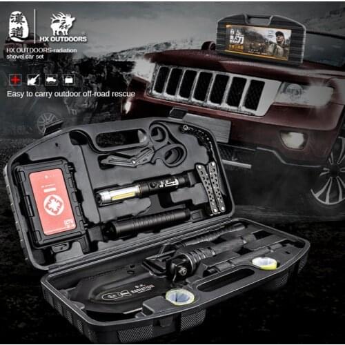 HX OUTDOORS Radiation Shovel Car Set Multifunction Hand Tool Sets Camping Hunting Outdoor Tools