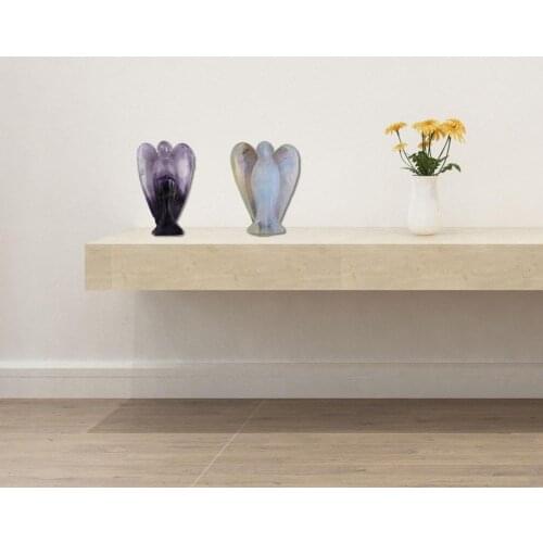 Faux Amethyst Fake Crystal Stone Jewelry Making Pendant Angel Ornament DIY Decor