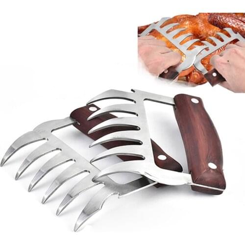 Meat Shredder Stainless Steel Meat Separator Bear Claw BBQ Meat Claws Set Meat Handler Kitchen Accessories