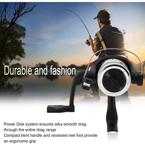 Yumoshi JL200 Electroplating Fishing Reel Gear Ratio 5.1: 1 Spinning Reel With Fishing Line 2018 Lightweight Exchangable Handle