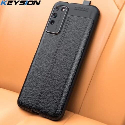 KEYSION Shockproof Case for Honor X10 30 Pro+ Plus 9C 9A 9S Leather Silicone Phone Cover for Huawei P40 Lite 5G Y5P Y6P Y7P Y8P