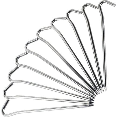 5pcs Tent Pegs Aluminum Alloy Tent Nails Sun Shelter Accessories Outdoor Camping Hiking Traveling Tool Fishing Equipment 18cm