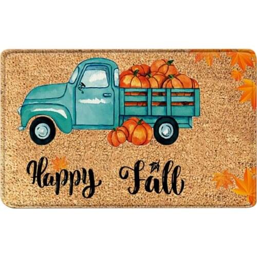 Easy Clean Fun Foldable Front Door Mat Long Lasting Thanksgiving Bedside Rug Dwarf Pattern for Indoor