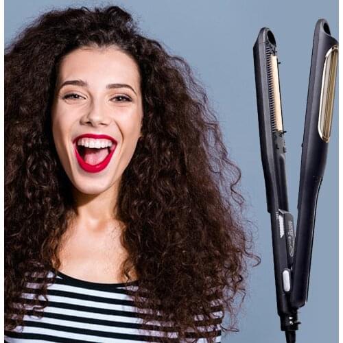 Ion Automatic Crimping Hair Iron Rotate 360 Degrees Hair Waver Hair Curling Iron Ceramic Flat Crimping Iron Plate Styling Tool