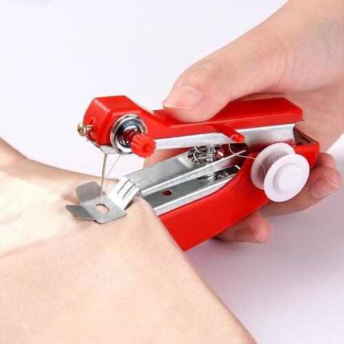 Small Sewing Machine Home Pocket Sewing Machine Portable Multifunctional Tailoring Machine Hand-Held Clothes Fabrics Sewing