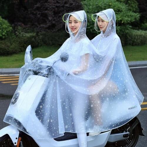 Fashionable raincoat double electric motorcycle cover adult battery car waterproof batch Waterproof Poncho Hiking Tour Raincoat