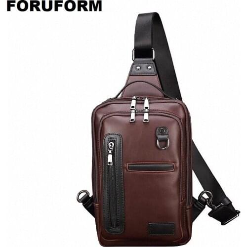 Mans Messenger Bag Men Shoulder PU leather Chest Bags Crossbody Business Messenger Bags Male Crazy Horse Leather Handbag LI-2370