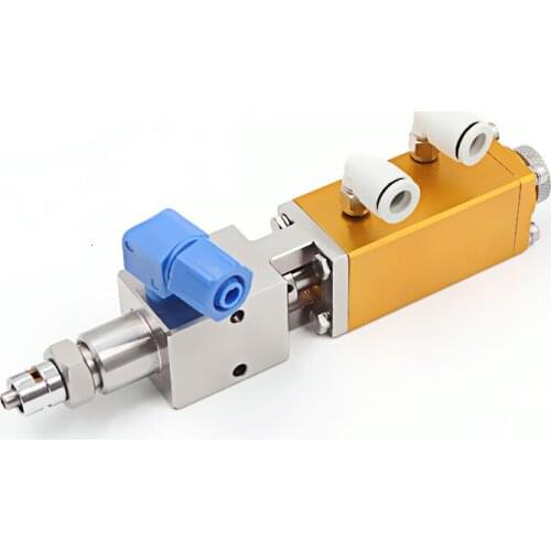 MY200 thimble type precision stainless steel dispensing valve, alcohol ink single liquid dispensing glue lined micro-adjustable
