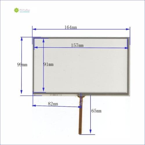 AT 0809 B1 7.0 4inch 4 lins Resistance Touch Screen glass touchsensor 164*99 touchglass digitizer GLASS 164mm*99mm
