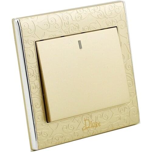 MK-WS05002 Golden Colored 1 Gang 2 Way Light Wall Switch for Home