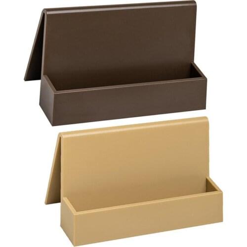 2pcs Desktop Business Name Card Box Storage Display Stand Holder Rack Table Organizer