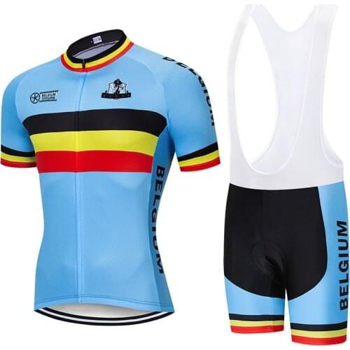 2022 New i2022 Team Belgium Cycling Jersey Set 9D Bike Shorts Suit Ropa Ciclismo Mens Summer Quick Dry Bicycle Maillot Bottom We