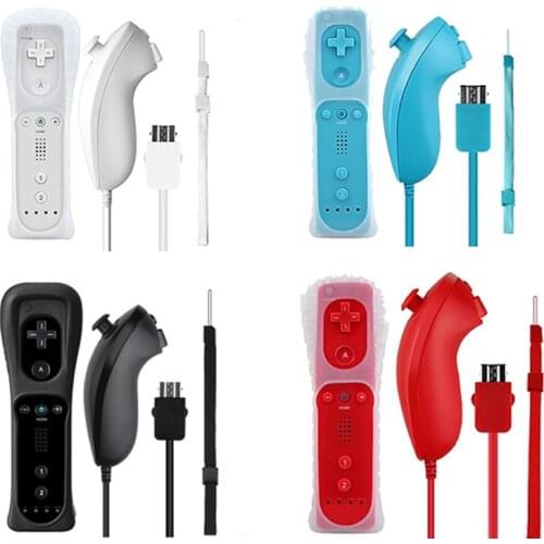 Motion Plus Remote Control + Nunchuck Controller for Nintend Wii Game