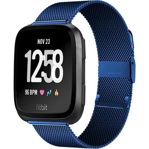 Magnetic Loop band for Fitbit Versa/Versa 2/versa Lite Strap Stainless Steel Bracelet Strap smart watch Accessories