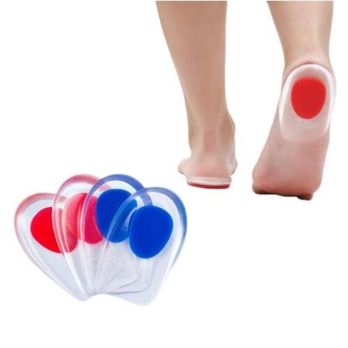 Silicone Gel Heel Cushion Insoles Men Women Support Shoe Pad Relief Foot Pain Soft Inserts Foot Pain Protectors High Heel Insert