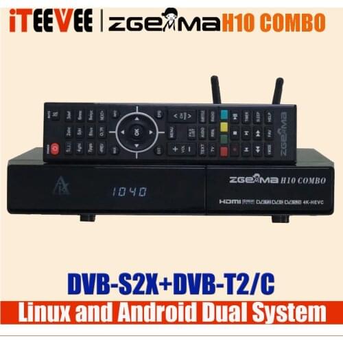 Satellite Receiver ZGEMMA H10 Dual System DVB-S2X+T2/C Hi3798MV200 Main chipset,4K UHD DVB-S2X+DVB-T2/C combo tuner built-in