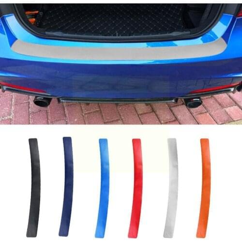 Universal Trunk Rear Guard Plate Sticker Car Rear Bumper Carbon Fiber Strip Scratch Trim 3d Film Anti-kicked Sticker Protec C5k1