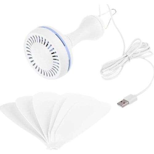 6 Leaves USB Ceiling Fan Air Cooler Hanging Tent Fans for Camping Bed Dormitory