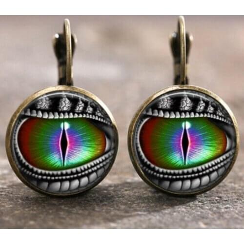 Vintage Evil Dragon Eyes Dangle Earrings For Women Men Retro Classic Trendy Evil Eyes Drop Earring Fashion Jewelry Gifts