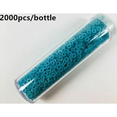 1Bottle/2000pcs Dental Orthodontic Separator Elastic Rubber Bands Ties Blue Color
