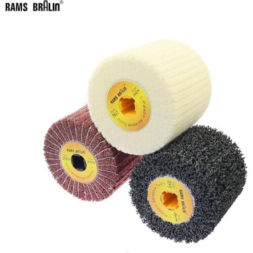 1 piece 120*100*19mm Non-woven Satin Combi Mop wheel Polishing Striping Wheel for Stainless Steel