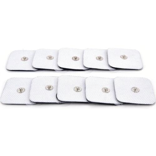 Self Adhesive replacement Electrode pad 10pcs square 4*4cm TENS non-woven for muscle stimulator Tens machine pads Braces Support