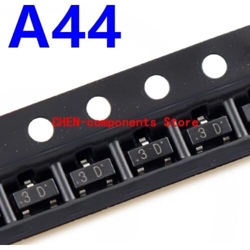 100pcs A44 MMBTA44LT1G 3D SMD triode SOT-23 0.2A 400V