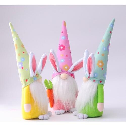 12 Pcs Easter Bunny Gnomes Faceless Doll Girl Room Decor Gifts Elf Dwarf Home Party Household Ornaments Kids Toys Wholesale X2