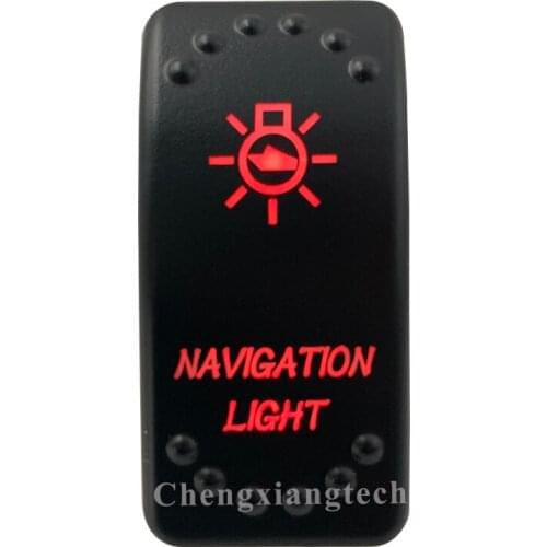 12V 20A / 24V 10A Dual Red Led 5P On Off SPST Rocker Switch Navigation Light Waterproof for Car Boat Truck Circuit Breaker