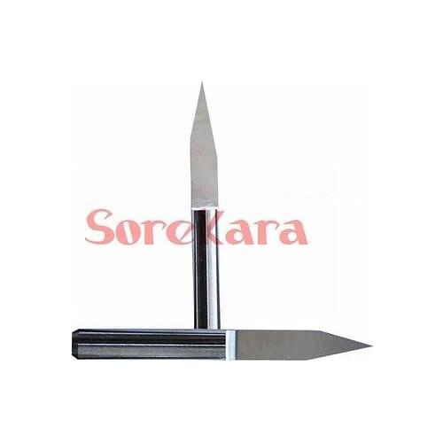 4*0.2mm 30 Degree Flat Bottom Engraving Bits CNC Router Tools V Cutting Knife Carbide Carving Cutters Woodworking